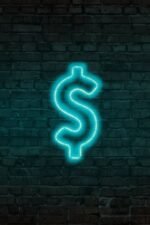 Dolar Logo Neon Dekoratif Aydınlatma