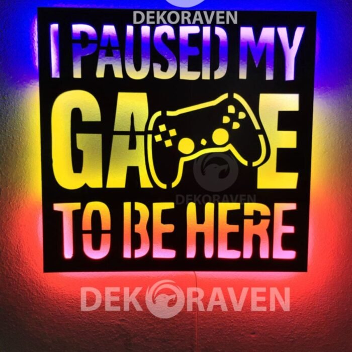Gamer Led Işıklı Ahşap Tablo