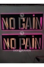 No Pain No Gain Led Işıklı Tablo