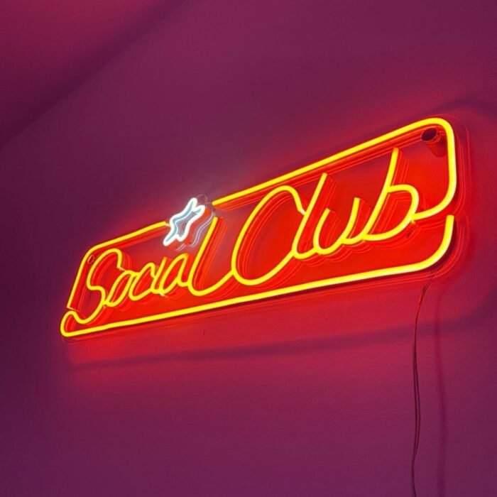 Socıal Club Led Tablo Duvar Dekorasyonu