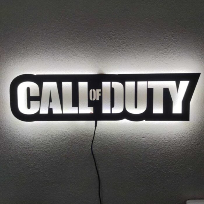 Call Of Duty Led Işıklı Ahşap Tablo