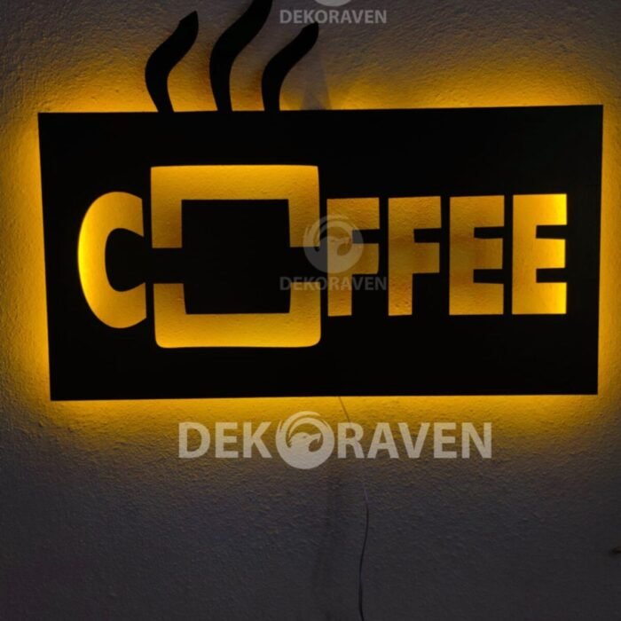 Coffee-kahve Led Işıklı Tablo