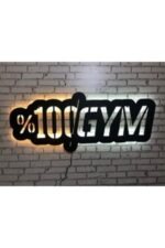 %100gym Ledli Ahşap Tablo