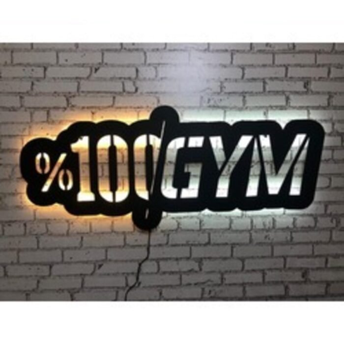 %100gym Ledli Ahşap Tablo