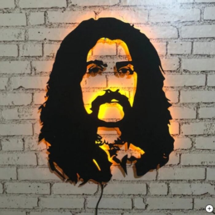 Barış Manço Ledli Ahşap Tablo