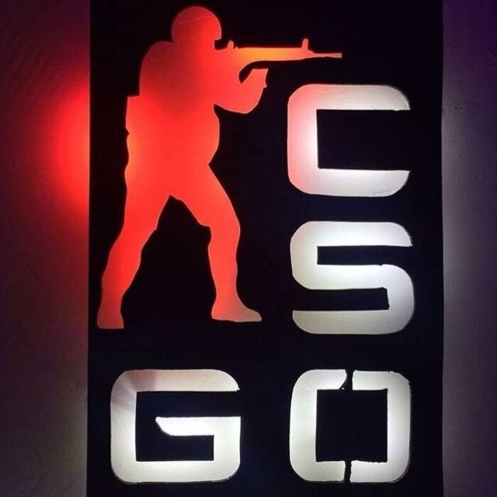 Cs Go Ledli Duvar Süsü Mdf Tablo Duvar Aksesuarı Ahşap Tablo