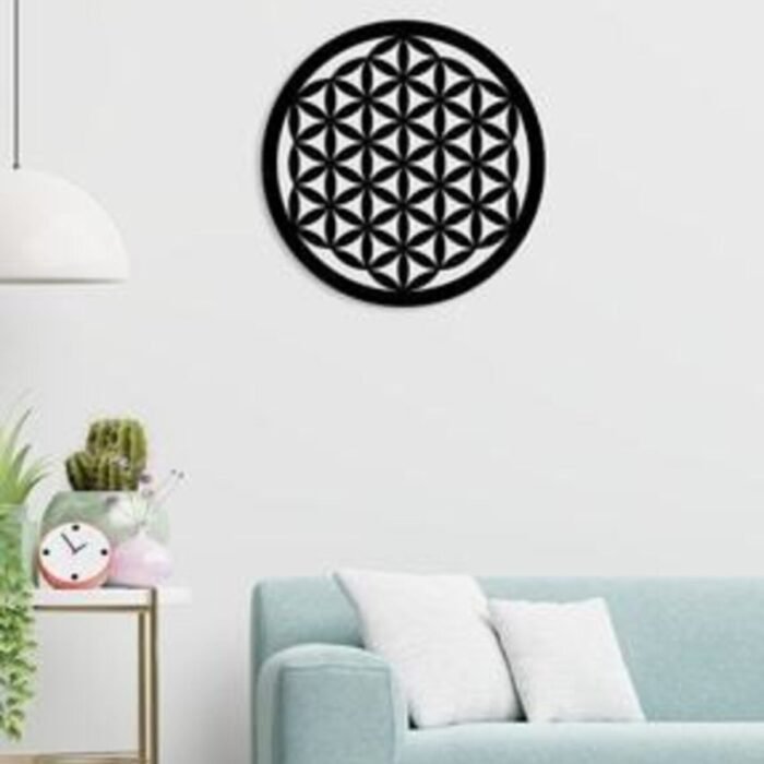 Yaşam Çiçeği Dekoratif Ahşap Tablo Ahşap Lazer Kesim