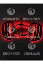 Dumbell Led Işıklı Tablo