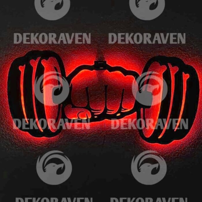 Dumbell Led Işıklı Tablo