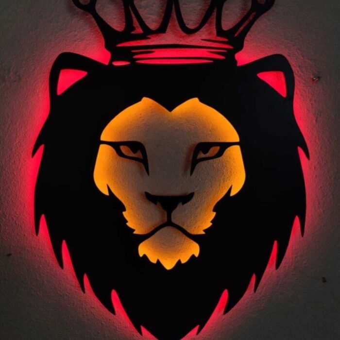 Aslan Kral Led Işıklı Tablo