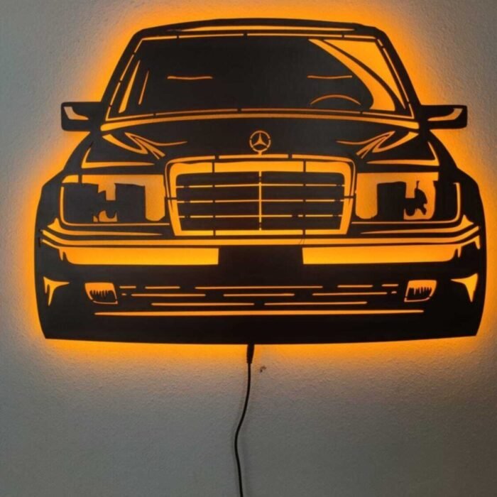 Merdedes 240 Araba Led Işıklı Tablo