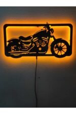 Chopper Motor Led Işıklı Ahşap Tablo
