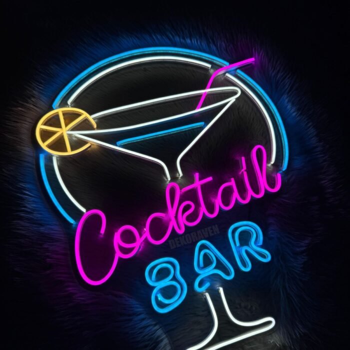 Cocktail Bar Neon Tabela Dekoratif Aydınlatma