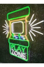Play Zone gamer Neon led dekoratif aydınlatma (55x45cm) - Görsel 4