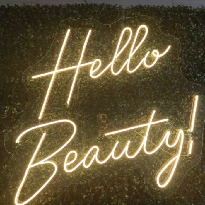 Hello Beauty Yazı Neon Led Tabela Dekoratif Aydınlatma(70x55cm)