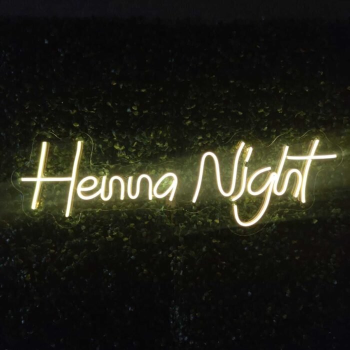 Henna Night Kına Gecesi Organizasyon Neon Led tabela Dekoratif Aydınlatma(70x35cm)