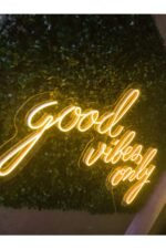 Good Vibes Only Neon Led Tabela Dekoratif Aydınlatma(80x45cm) - Görsel 2