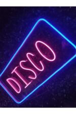 Disco neon Led tabela dekoratif aydınlatma(60x30cm) - Görsel 3