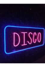 Disco neon Led tabela dekoratif aydınlatma(60x30cm) - Görsel 5