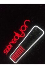 Sabrediyor yazı neon led tabela (60x40cm) - Görsel 2