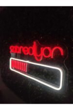 Sabrediyor yazı neon led tabela (60x40cm) - Görsel 3
