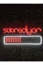 Sabrediyor yazı neon led tabela (60x40cm) - Görsel 5