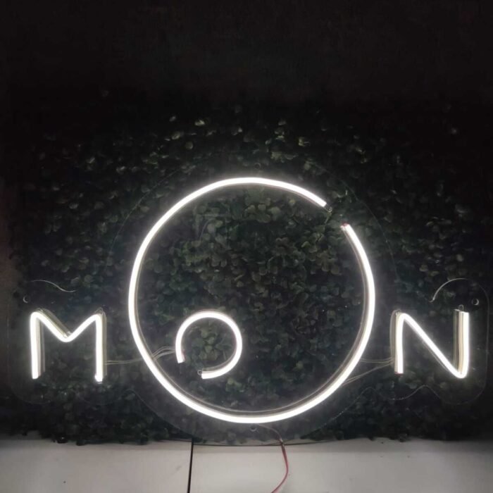Moon Ay Neon Led Tabela Dekoratif Aydınlatma (50x30cm)
