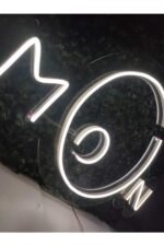 Moon Ay Neon Led Tabela Dekoratif Aydınlatma (50x30cm) - Görsel 2