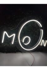 Moon Ay Neon Led Tabela Dekoratif Aydınlatma (50x30cm) - Görsel 4