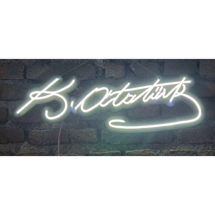 Atatürk imzası neon led duvar aydınlatması