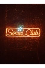Social Club Gta Neon Led Tabela Dekoratif Aydınlatma(60x20cm)