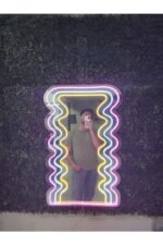 Neon Işıklı Ayna (80x40cm)