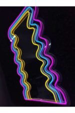 Neon Işıklı Ayna (80x40cm) - Görsel 2