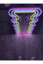 Neon Işıklı Ayna (80x40cm) - Görsel 5