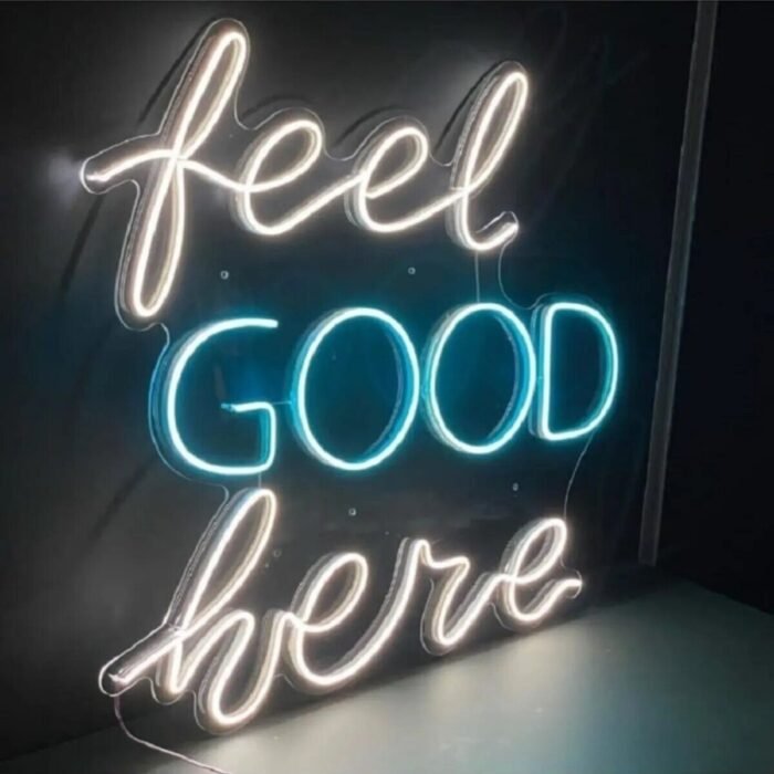 Feel Good Here Dekoratif Neon Yazı Led Işık(50x50cm)