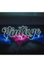 Vintage Yazılı Neon Led Tabela Dekoratif Aydınlatma(80x30cm)