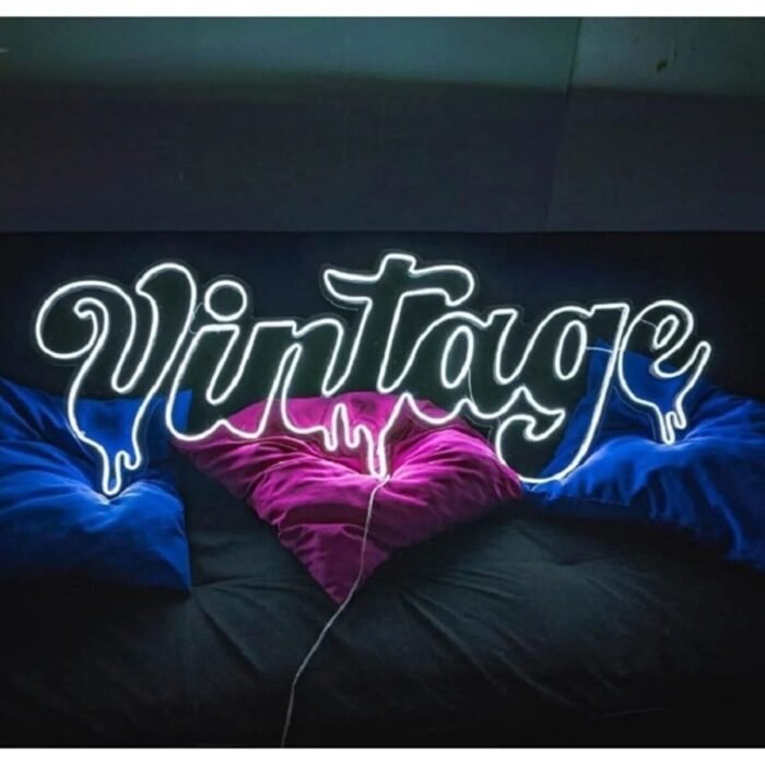 Vintage Yazılı Neon Led Tabela Dekoratif Aydınlatma(80x30cm)