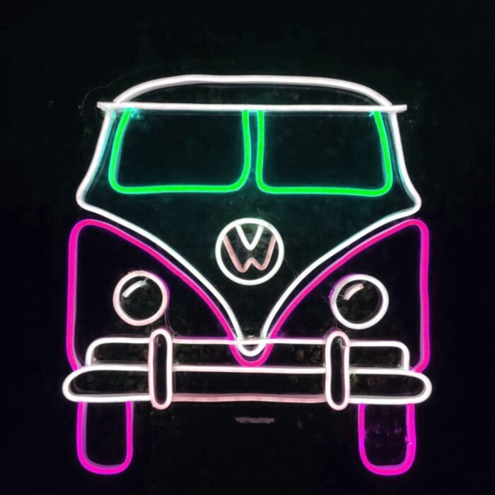 Woswos Bettle T2 Minibüs Neon Led Tabela Dekorasyon(50x50cm)