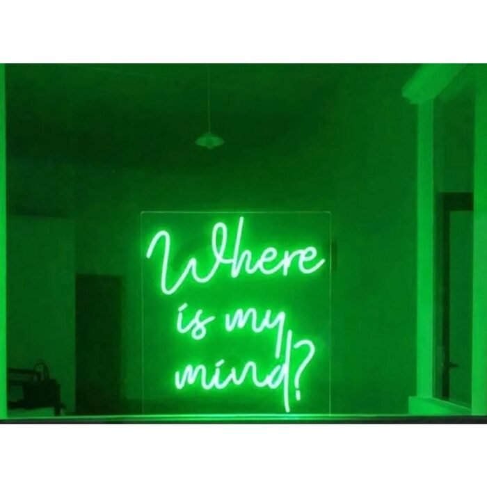 Where Is My Mind Neon Yazı Tabela Dekoratif Aydınlatma(50x50cm)