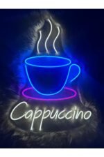 Cappuccino kafe kahve neon led tabela duvar dekoru