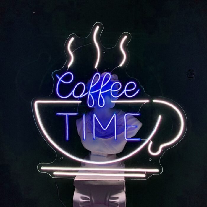 Coffee Time Kahve Kafe Neon Led Tabela Dekoratif Aydınlatma(50x50cm)