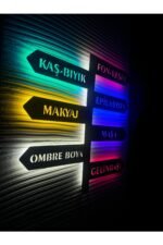 Kuaför led ışıklı tablo(50x50cm) - Görsel 3