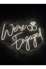 We are engaged nişan Neon led duvar dekoru(60x40cm)