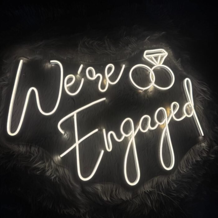 We are engaged nişan Neon led duvar dekoru(60x40cm)