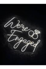 We are engaged nişan Neon led duvar dekoru(60x40cm) - Görsel 2