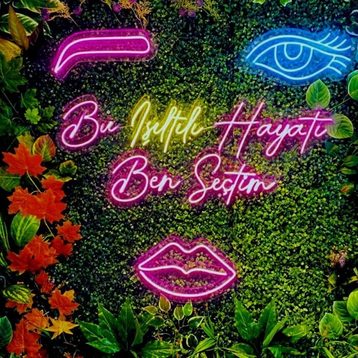 Bu Işıltılı Hayatı Ben Seçtim Güzellik Merkezi Kuaför Neon Tabela Set