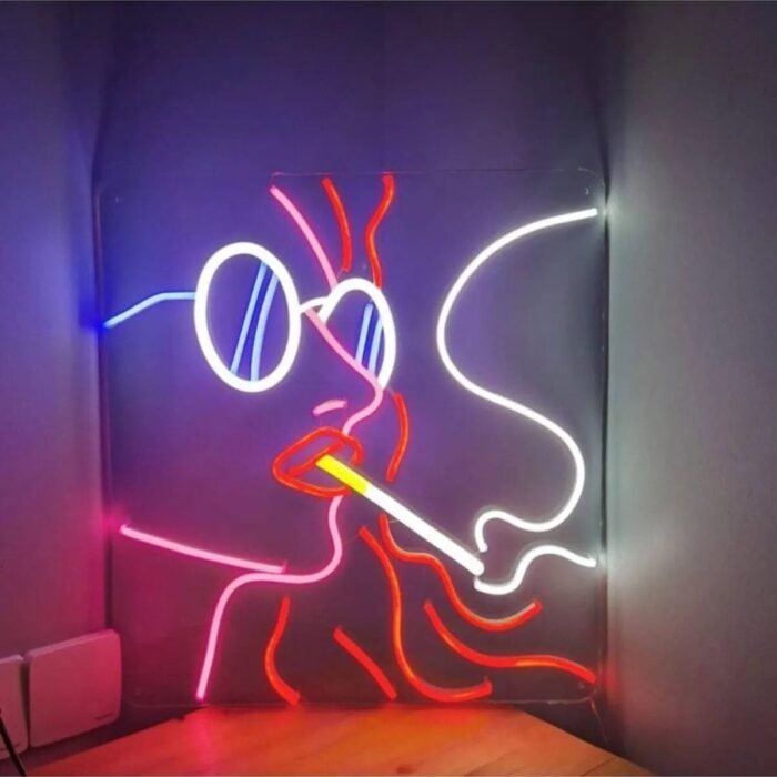 Girl Smoke Neon Led (56x60 Cm)