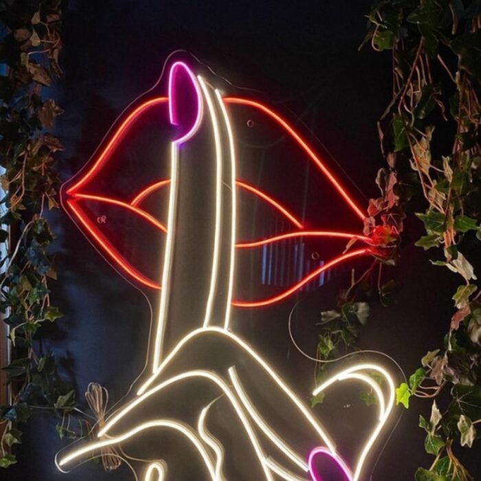 (70x50cm)sessiz Ol Dekoratif Neon Led / Neon Tasarım Duvar Tablosu / Gece Aydınlatması