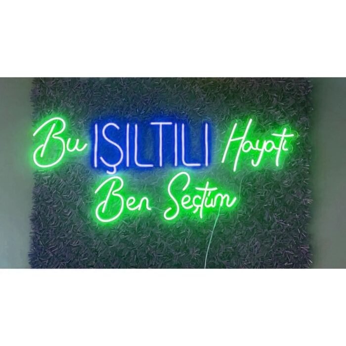 Bu Işıltılı Hayatı Ben Seçtim Yazılı Neon Led Aydınlatma Tabela Güzellik Merkezi Dekorasyon