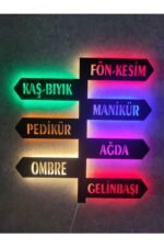Kuaför Dekorasyon Led Işıklı Tablo